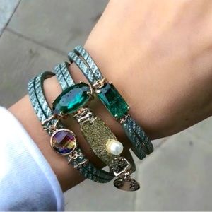 Stunning multi strand vegan leather bracelet